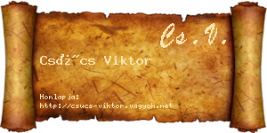 Csúcs Viktor névjegykártya