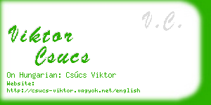 viktor csucs business card